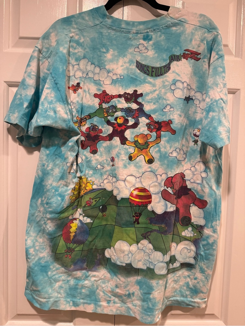 Vintage 1993 Grateful Dead Parachuting Bears Liquid Blue - Picture 3 of 4